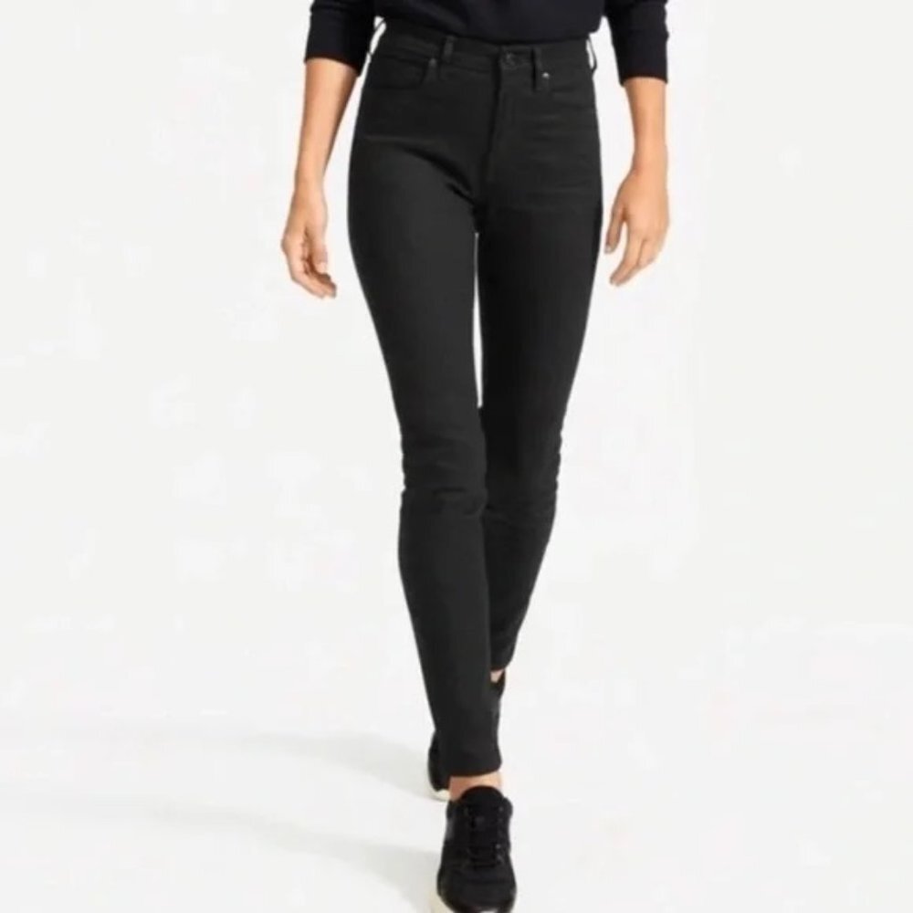 Everlane High Rise Slim Straight Ankle Jeans‎ Washed Black Size 25